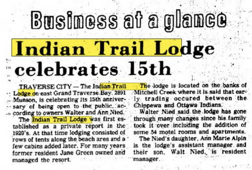Indian Trail Lodge - Jul 1975 Article (newer photo)